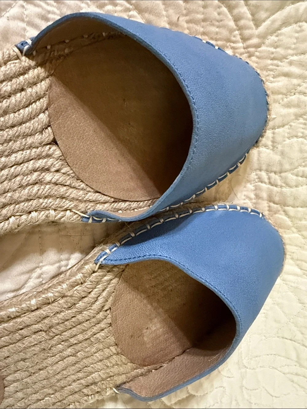 Eileen Fisher Lala Sky Blue Espadrilles. SZ 9. NWOT